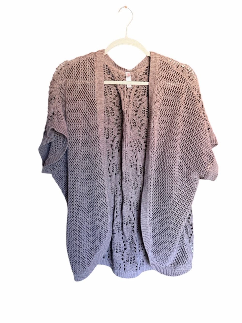 Xhililaration open front cardigan womens size medium crochet-like festival boho